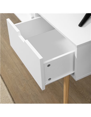 Homcom 900mm Boxy TV Stand with Storage, White