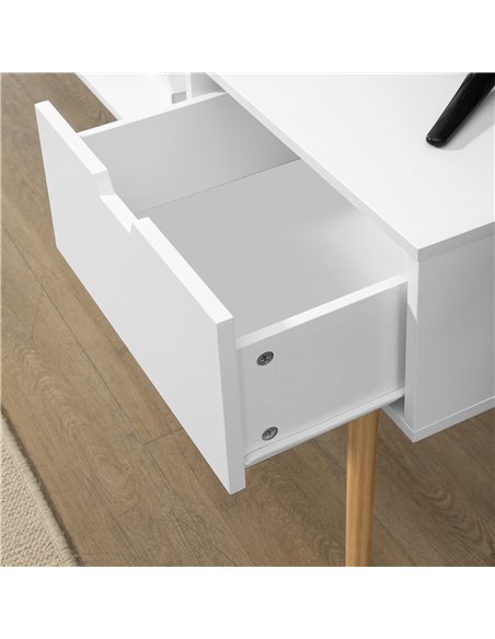 Homcom 900mm Boxy TV Stand with Storage, White - pic 17758 | FastDaddyshop