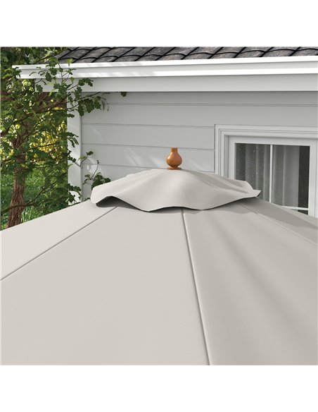 Outsunny 3.3m Elegant Wooden Parasol - Grey - pic 177583 | FastDaddyshop