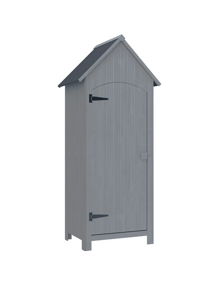 Outsunny Wooden Garden Storage Shed with 3 Shelves, Outdoor Tool Storage Cabinet with Tilt Roof and Lockable Door, 77.5 x 54.2 x - pic 177585 | FastDaddyshop
