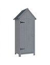 Outsunny Wooden Garden Storage Shed with 3 Shelves, Outdoor Tool Storage Cabinet with Tilt Roof and Lockable Door, 77.5 x 54.2 x