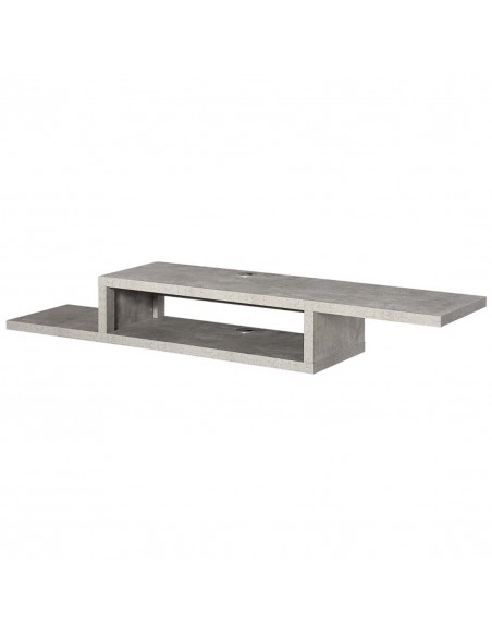 Homcom Wall Mounted Media Console, 'Z' Floating TV Stand, Grey - pic 17760 | FastDaddyshop