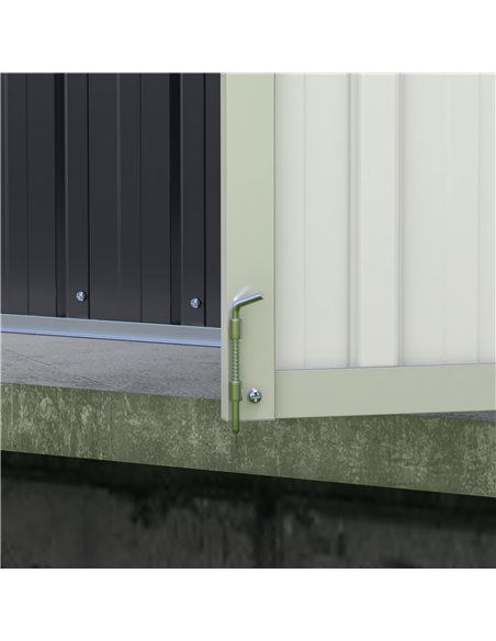 Outsunny 11 x 5.6ft Galvanised Steel Garden Shed, Metal Shed, Garden Storage Shed with Lockable Doors and Gloves for Outdoor Pat - pic 177611 | FastDaddyshop