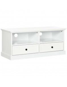 Homcom 1030mm Classic-Look TV Cabinet with Storage, White