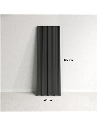 Outsunny Set of 12 Corrugated Steel Roof Sheet Panels - Black