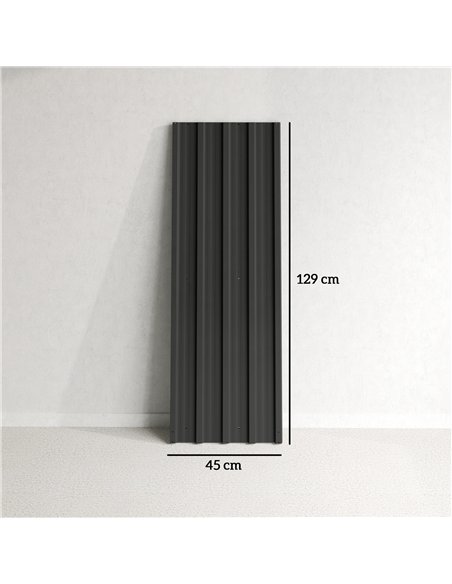 Outsunny Set of 12 Corrugated Steel Roof Sheet Panels - Black - pic 177686 | FastDaddyshop