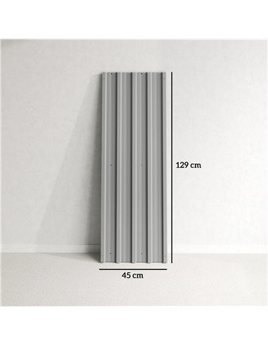 Outsunny Set of 12 Corrugated Steel Roof Sheet Panels - Light Grey