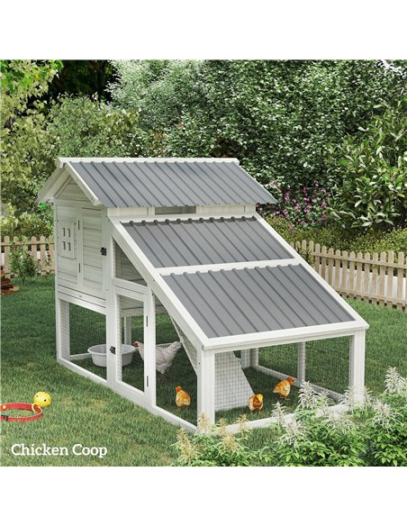 Outsunny Set of 12 Corrugated Steel Roof Sheet Panels - Light Grey - pic 177700 | FastDaddyshop