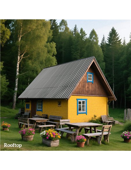 Outsunny Set of 12 Corrugated Steel Roof Sheet Panels - Light Grey - pic 177701 | FastDaddyshop