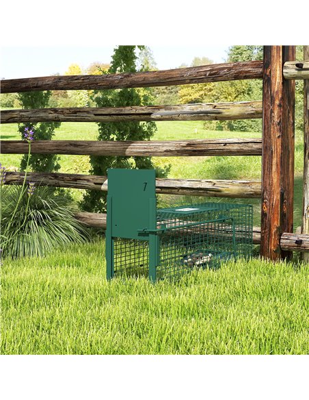 Outsunny Metal Rat Trap with Single Door, for Small Animals, Dark Green - pic 177757 | FastDaddyshop