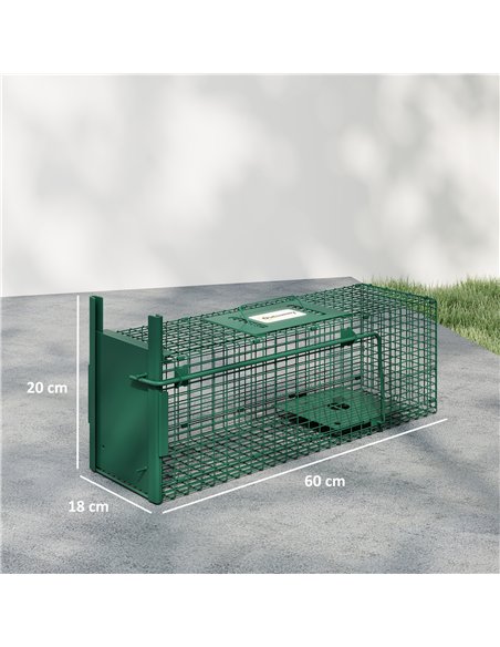 Outsunny Metal Rat Trap with Single Door, for Small Animals, Dark Green - pic 177758 | FastDaddyshop