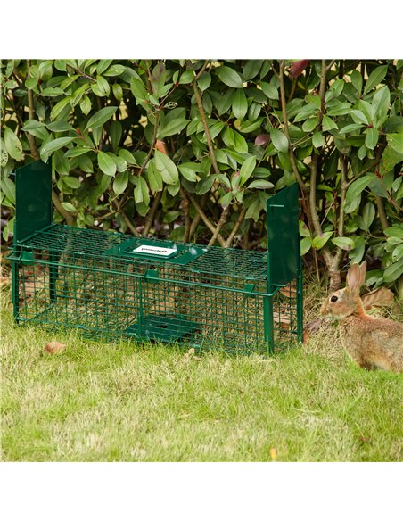 Outsunny Humane Rat Trap, Squirrel Trap with Double Doors, Live Cage Mousetrap for Indoors & Outdoors, Catch and Release Mice, R - pic 177766 | FastDaddyshop