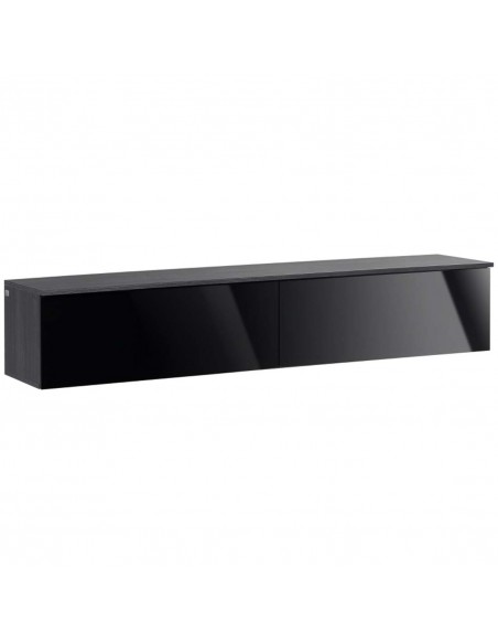 Homcom 1600mm High Gloss Floating TV Unit Stand with Storage Cupboards, Grey & Black - pic 17777 | FastDaddyshop