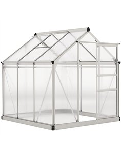 Outsunny 6 x 6ft Polycarbonate Greenhouse - Clear