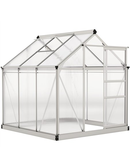 Outsunny 6 x 6ft Polycarbonate Greenhouse - Clear - pic 177828 | FastDaddyshop