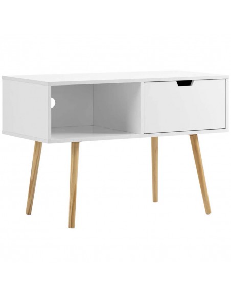 Homcom 900mm Boxy TV Stand with Storage, White - pic 17783 | FastDaddyshop