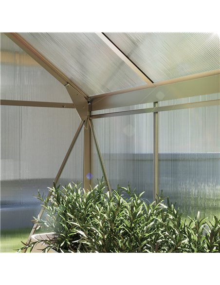 Outsunny 6 x 6ft Polycarbonate Greenhouse - Clear - pic 177835 | FastDaddyshop