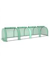 Outsunny 395  x 100 cm Low Tunnel Greenhouse - Green