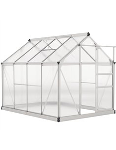 Outsunny 6 x 8ft Walk-In Greenhouse, with Sliding Door - Clear