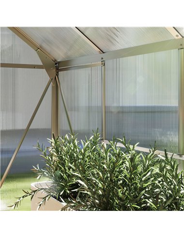 Outsunny 6 x 8ft Walk-In Greenhouse, with Sliding Door - Clear