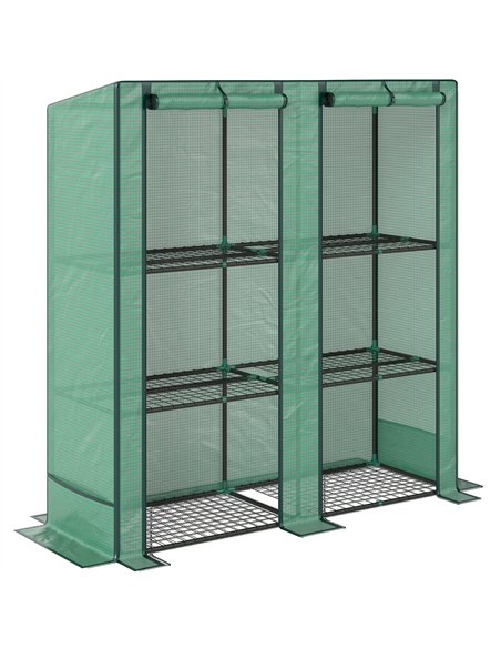 Outsunny Three-Tier Mini Greenhouse - Green - pic 177873 | FastDaddyshop