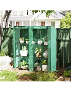 Outsunny Three-Tier Mini Greenhouse - Green 2