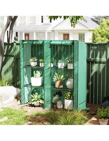 Outsunny Three-Tier Mini Greenhouse - Green
