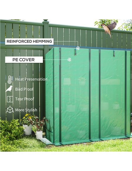 Outsunny Three-Tier Mini Greenhouse - Green - pic 177876 | FastDaddyshop