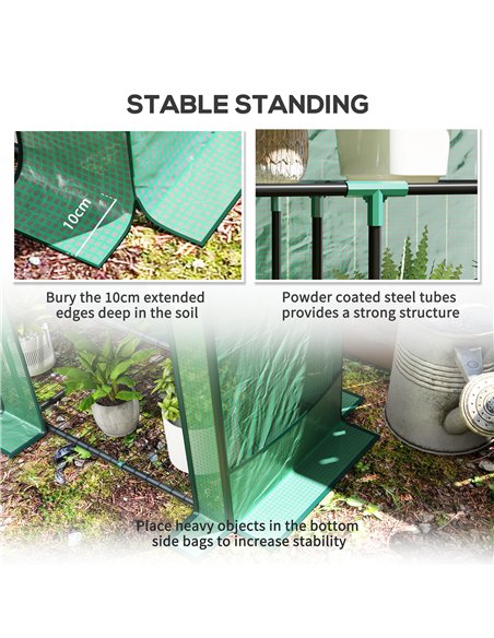 Outsunny Three-Tier Mini Greenhouse - Green - pic 177879 | FastDaddyshop