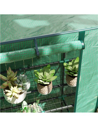 Outsunny Three-Tier Mini Greenhouse - Green