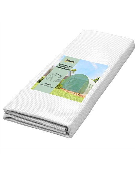 Outsunny 4 x 3 x 2m Polytunnel Greenhouse Replacement Cover ONLY Winter Garden Plant PE Cover for Tunnel Walk-in Greenhouse with - pic 177909 | FastDaddyshop