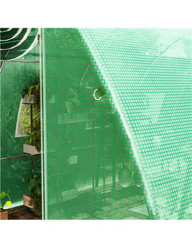 Outsunny 4 x 3 x 2m Polytunnel Greenhouse Replacement Cover ONLY Winter Garden Plant PE Cover for Tunnel Walk-in Greenhouse with