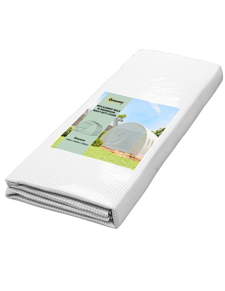 Outsunny 4 x 3 x 2m Polytunnel Greenhouse Replacement Cover ONLY Winter Garden Plant PE Cover for Tunnel Walk-in Greenhouse with - pic 177927 | FastDaddyshop