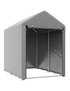 Outsunny 179 x 120cm Temporary Garden Shed, with Accessories - Light Grey