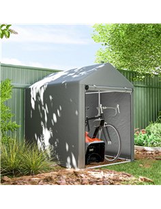 Outsunny 179 x 120cm Temporary Garden Shed, with Accessories - Light Grey 2