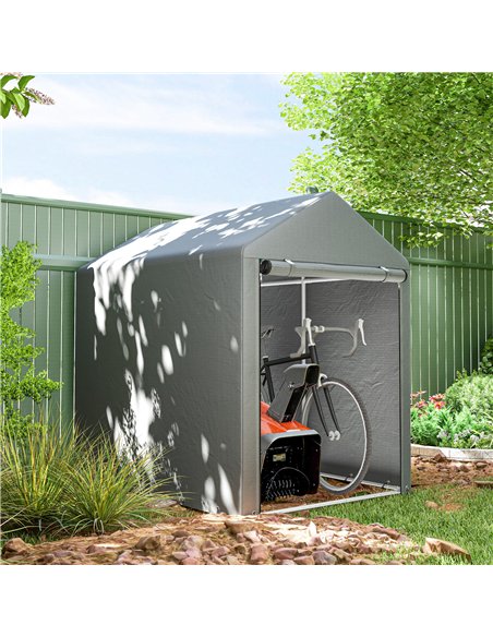 Outsunny 179 x 120cm Temporary Garden Shed, with Accessories - Light Grey - pic 177937 | FastDaddyshop