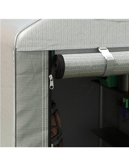 Outsunny 179 x 120cm Temporary Garden Shed, with Accessories - Light Grey - pic 177943 | FastDaddyshop