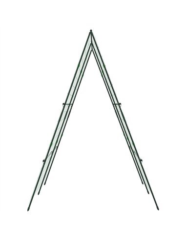 Outsunny Garden Cucumber Trellis for Climbing Plants, A-Frame Trellis Plant Support with Climbing Net, DIY Adjustable Cucumber S