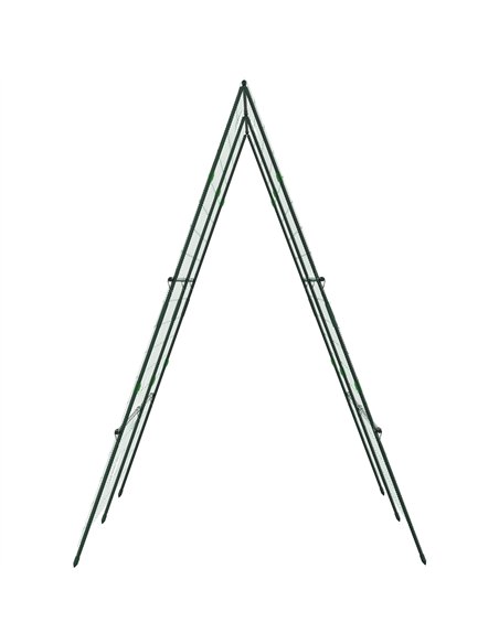 Outsunny Garden Cucumber Trellis for Climbing Plants, A-Frame Trellis Plant Support with Climbing Net, DIY Adjustable Cucumber S - pic 177951 | FastDaddyshop