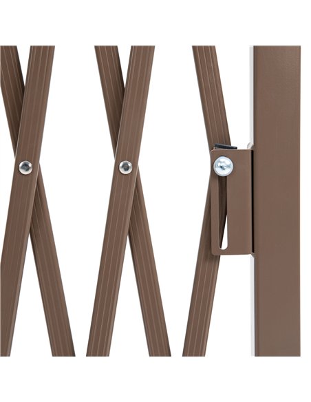 Outsunny Set of 2 Expanding Garden Fencc, Aluminium Freestanding Foldable Picket Fence, 300cmx103.5 cm, Dark Brown - pic 177988 | FastDaddyshop