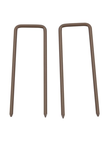 Outsunny Set of 2 Expanding Garden Fencc, Aluminium Freestanding Foldable Picket Fence, 300cmx103.5 cm, Dark Brown - pic 177989 | FastDaddyshop