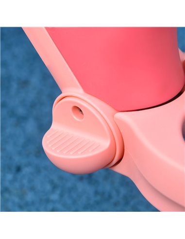 AIYAPLAY Balance Bike with Adjustable Seat and Handlebar, PU Wheels, No Pedal, Aged 30-60 Months up to 25kg - Pink