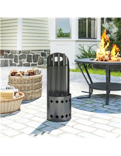 Outsunny 4 Pieces Fireplace Companion Set, Metal Fireplace Accessories Fireside Companion Set with Broom, Shovel, Poker, Bucket, 2