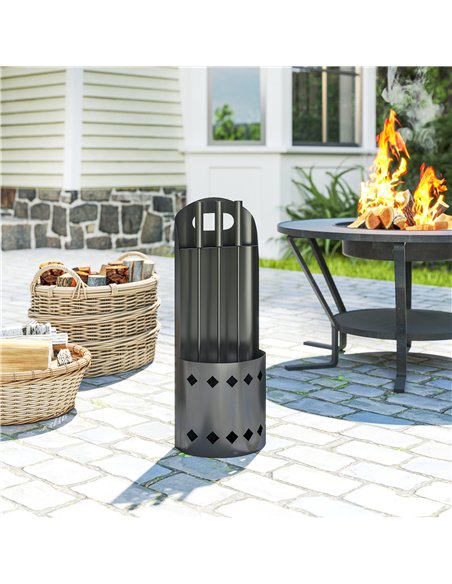 Outsunny 4 Pieces Fireplace Companion Set, Metal Fireplace Accessories Fireside Companion Set with Broom, Shovel, Poker, Bucket, - pic 178018 | FastDaddyshop