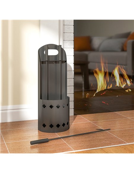 Outsunny 4 Pieces Fireplace Companion Set, Metal Fireplace Accessories Fireside Companion Set with Broom, Shovel, Poker, Bucket, - pic 178023 | FastDaddyshop