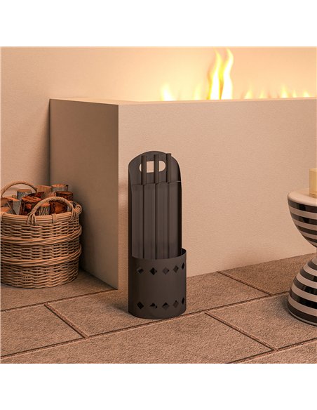 Outsunny 4 Pieces Fireplace Companion Set, Metal Fireplace Accessories Fireside Companion Set with Broom, Shovel, Poker, Bucket, - pic 178024 | FastDaddyshop