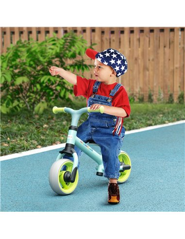 AIYAPLAY 8" Balance Bike, Lightweight Training Bike for Children, with Adjustable Seat, EVA Wheels, Easy installation - Green