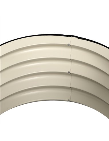 Outsunny Set of 2 Raised Garden Bed, Metal Planter Box with Safety Edging, Easy-to-assemble Stock Tank, Cream White