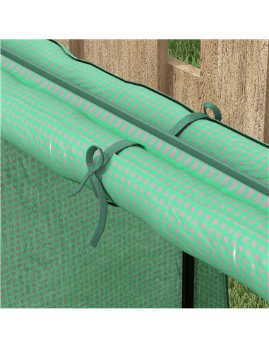 Outsunny 61 x 61cm Garden Planter Bed, with Cover - Green and Silver