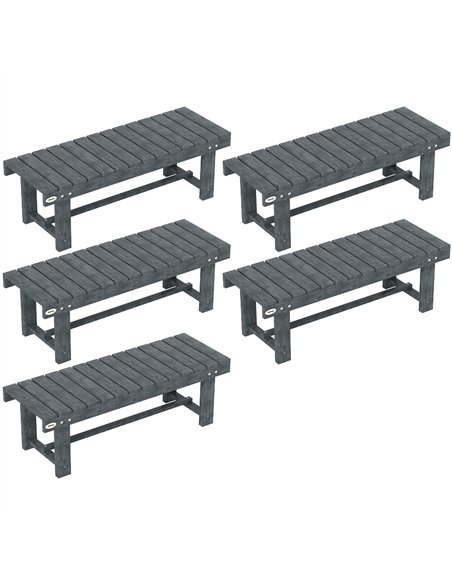 Outsunny 2-Seater Garden Wooden Bench, Grey - pic 178080 | FastDaddyshop